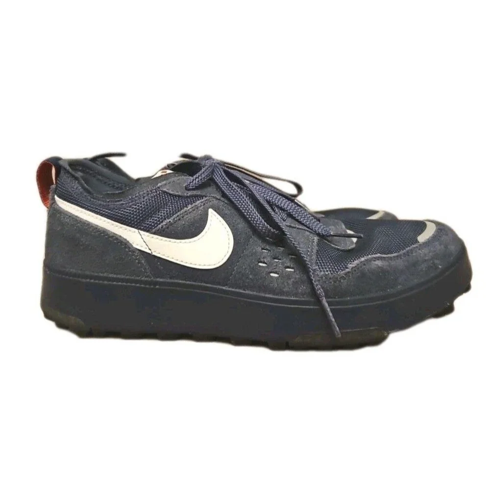 Nike C1TY Shoes Coveralls, Navy White Swoosh, Mens Size 7.5